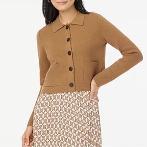 J. Crew Camel Women's button up Cardigan Sweater